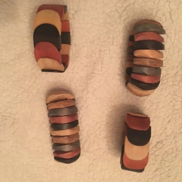 Beautiful, Colorful Wooden Bracelets - Picture 1 of 7